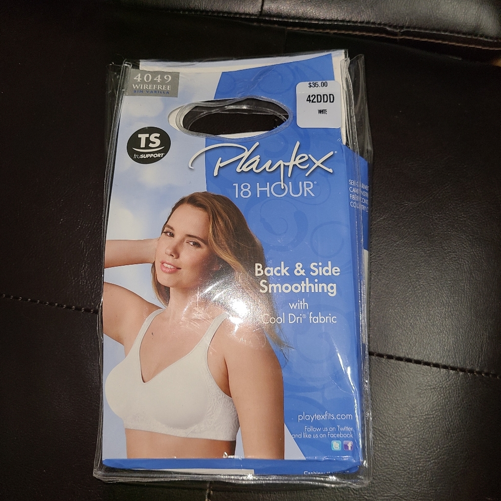 Playtex 18 Hour Back Smoothing Bra Size 42DDD NWT